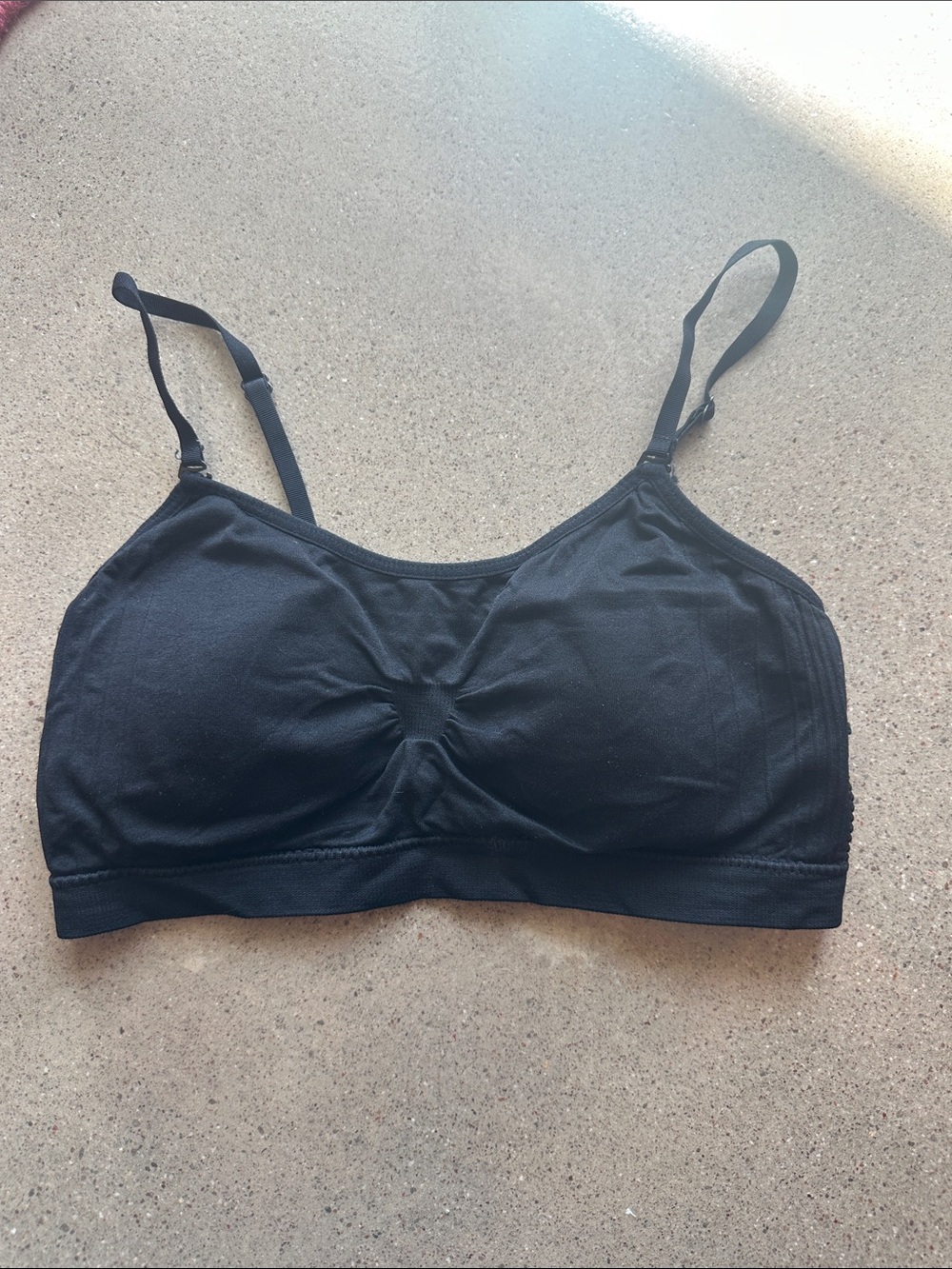 coobie Black Seamless Bralette with Adjustable Straps